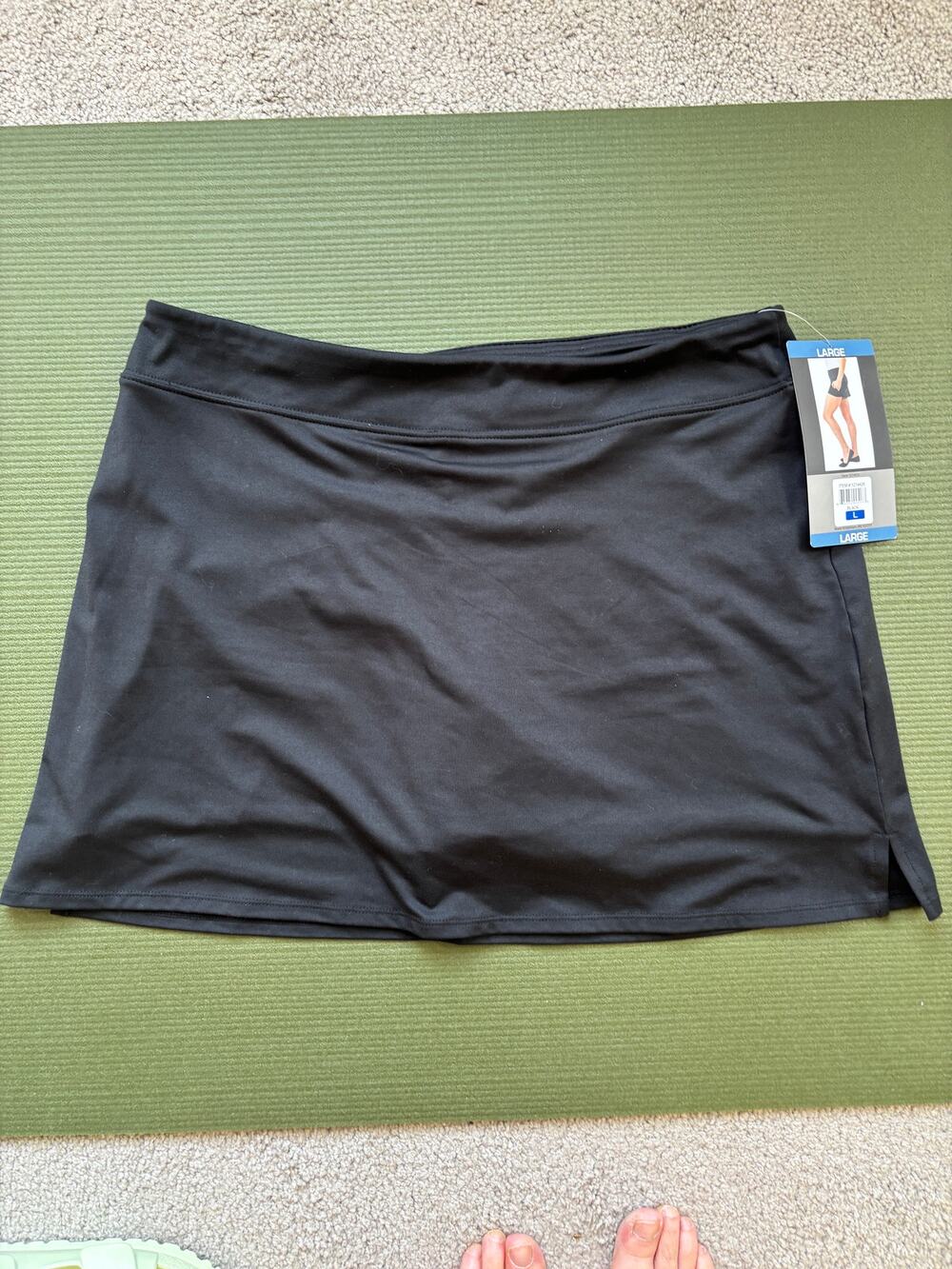 Tranquility by Colorado Clothing Black Athletic Skort Women's Large NWT